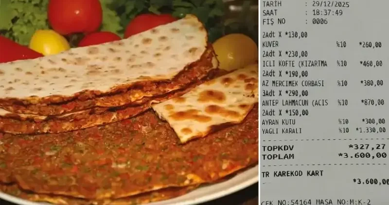 Ünlü kebapçıda gelen adisyon şaşkına çevirdi: 3 lahmacuna ödenen para dudak uçuklattı Aktüel Haberleri