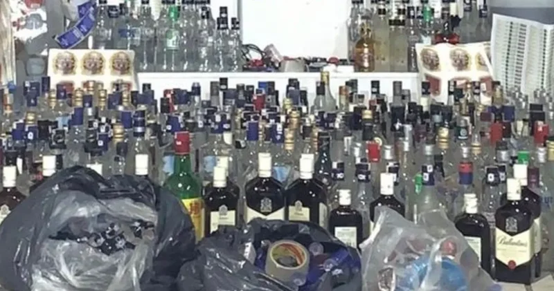Kaçak alkol operasyonunda 1 kişiye gözaltı