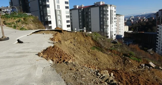 Trabzon da kaçak hafriyat sahasında heyelan alarmı Trabzon Haberleri
