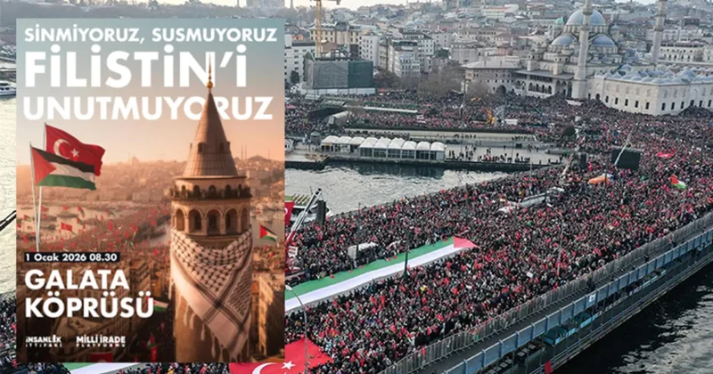 İstanbul Filistin için tek yürek: Galata Köprüsü’ndeki tarihi buluşmanın ulaşım detayları belli oldu